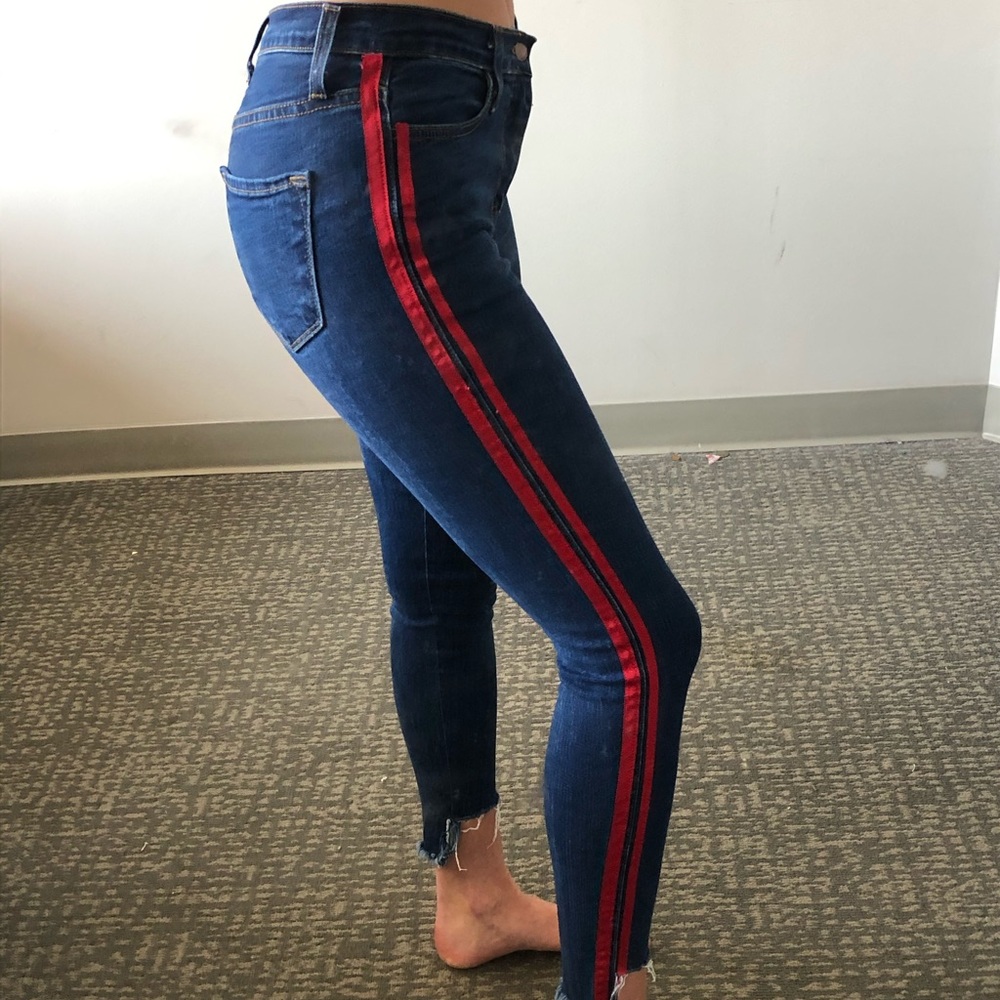Red Racer Stripe Jeans
